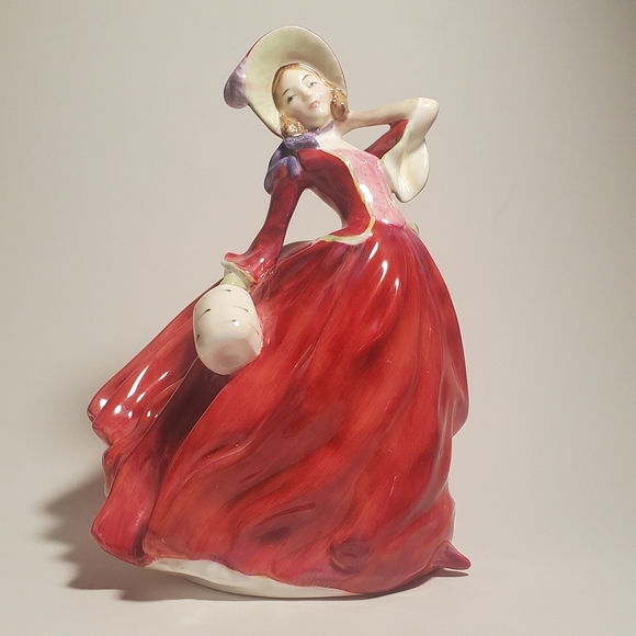 ROYAL DOULTON Vintage Porcelain Figurine "Autumn Breezes" Model HN1934 EUC - Picture 1 of 11